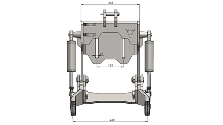KIT UNIVERSEL HYDRAULIQUE FRONTAL ( AVANT) 01 EME CATEGORIE - PROFI STANDARD POUR TRACTEUR 800 KG