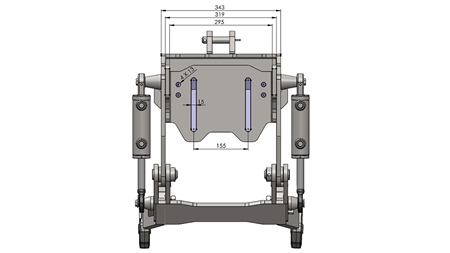 KIT UNIVERSEL HYDRAULIQUE FRONTAL ( AVANT) 01 EME CATEGORIE - PROFI STANDARD POUR TRACTEUR 800 KG