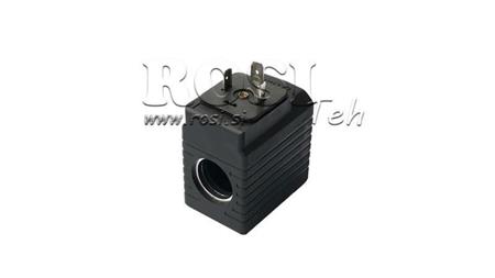 BOBINE ÉLECTROMAGNÉTIQUE 12V DC - YE45 - fi 19.2mm-50mm 30W IP65