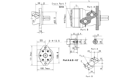 MOTEUR HYDRAULIQUE MR 200 ECO (ALSG2-L-200)