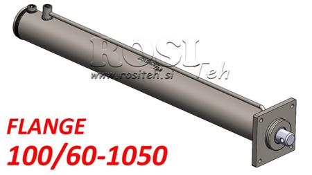 VÉRINS HYDRAULIQUES POUR FENDEUSE À BOIS AVEC PLAQUE DE MONTAGE100/60-1050 - RACCORD SUPÉRIEUR