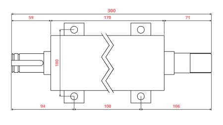 OSOVINA ZA CIRKULAR LITOŽELEZNA 300mm (DESNI NAVOJ)