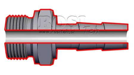 HIDRAVLIČNI PRIKLJUČEK MOŠKI 1 1/4 ZA GUMI CEV FI 30