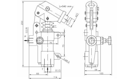 POMPE MANUELLE 20CC -SD- AUTONOME UNIDIRECTIONNEL - dimensions