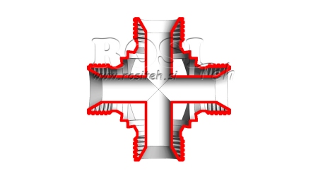 HIDRAVLIČNI T KOM BSP MOŠKI KRIŽNI 3/8