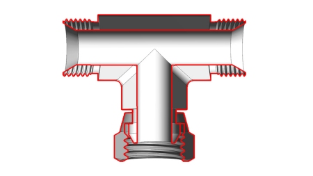 HIDRAVLIČNI T KOM Z VRTLJIVO MATICO CENTRALNO BSP 1/4