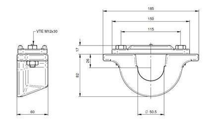 NOSILEC TELESKOPSKEGA CILINDRA FI50-A