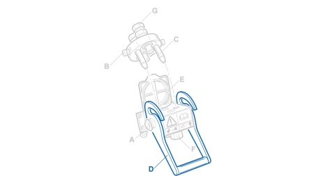 LEVIER POUR MULTI-FASTER 2VOIES 3/8 PARTIE FIXE