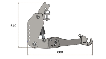 KIT UNIVERSEL HYDRAULIQUE FRONTAL ( AVANT) FLEX 2 EME CATEGORIE POUR TRACTEUR 1500KG