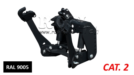 KIT UNIVERSEL HYDRAULIQUE FRONTAL ( AVANT) 2 EME CATEGORIE POUR TRACTEUR 1500KG NOIR (RAL 9005)
