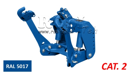 KIT UNIVERSEL HYDRAULIQUE FRONTAL ( AVANT) 2 EME CATEGORIE POUR TRACTEUR 1500KG - BLEU (RAL 5017)