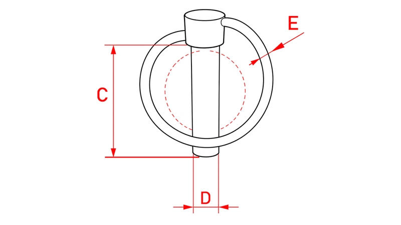 CLIP / GOUPILLE DE SECURITE ROND 10 MM (6 PCS)