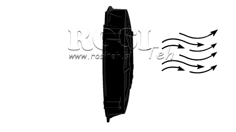 VENTILATEUR AXIAL 225MM ASPIRANT 24V