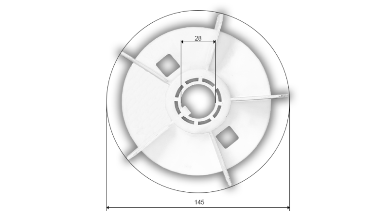 ÉOLIENNE POUR MOTEUR ÉLECTRIQUE MS 112
