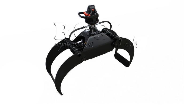 PINCE FORESTIÈRE LG800 kg - 1000 mm ROTATEUR 3000/1500 KG AVEC ESSIEU