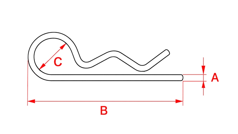 ENSEMBLE DE CLIPS DE SÉCURITÉ SIMPLE Φ 6,0 MM (5PCS)