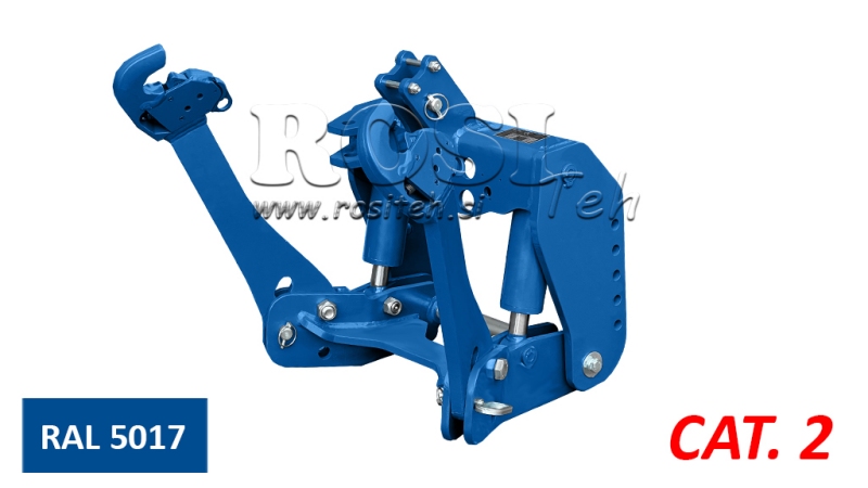 KIT UNIVERSEL HYDRAULIQUE FRONTAL ( AVANT) 2 EME CATEGORIE POUR TRACTEUR 1500KG - BLEU (RAL 5017)